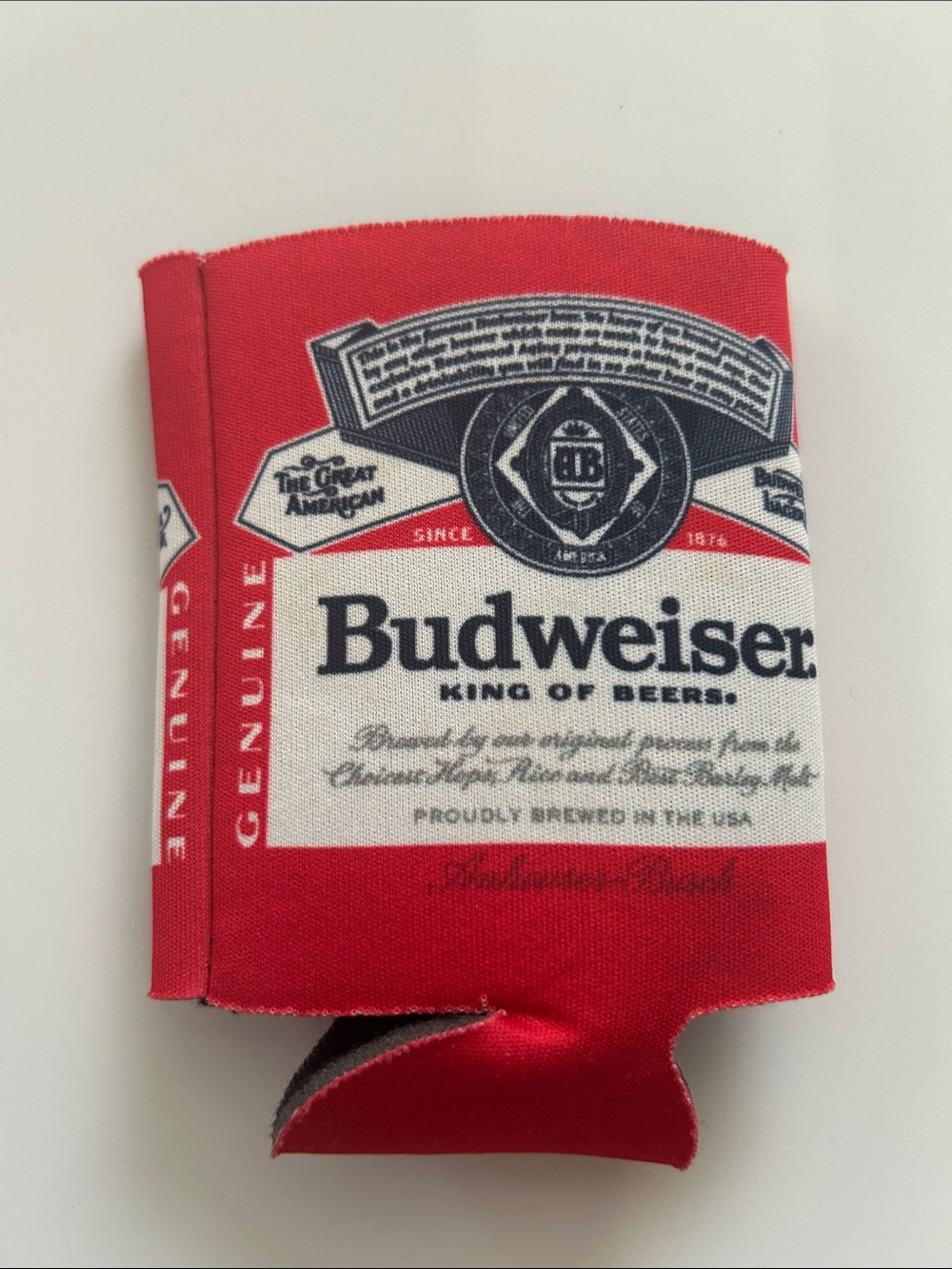 Budweiser King of Beers Red Can Coozie Cooler Collector Breweriana NWT